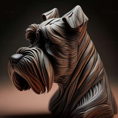 3D model Zwergschnauzer dog (STL)